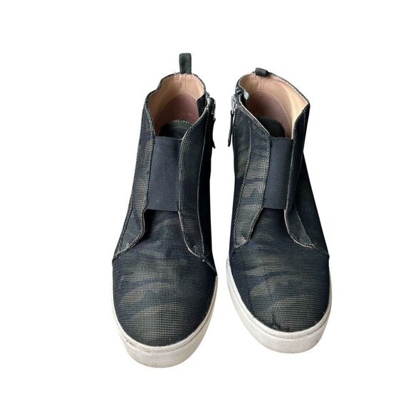 Linea Paolo Women's Felicia Wedge Heel Boot Sz 9 Green Camo Side Zip - Picture 2 of 15